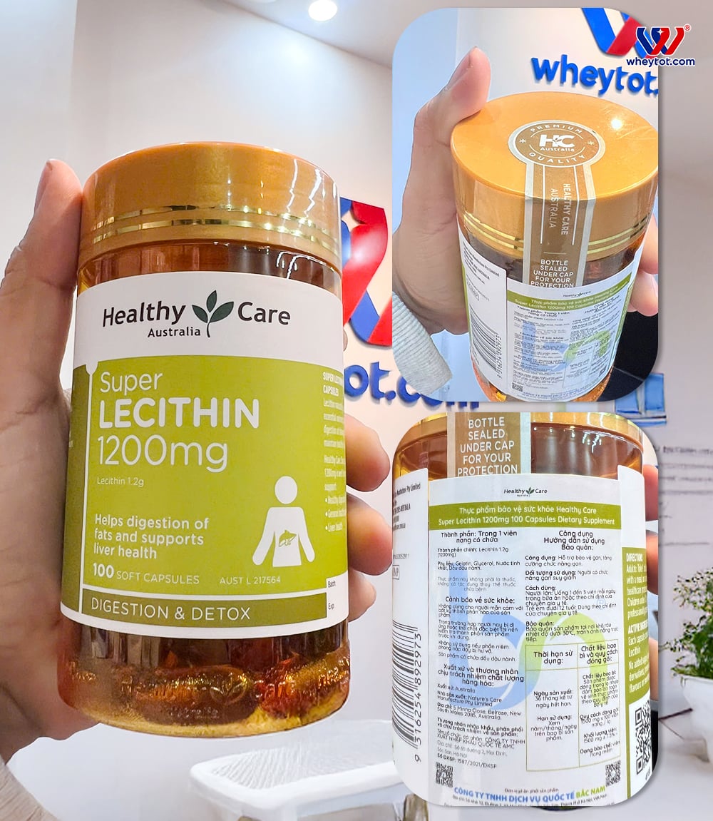 Healthy Care Super Lecithin 1200mg | Viên Uống Mầm Đậu Nành