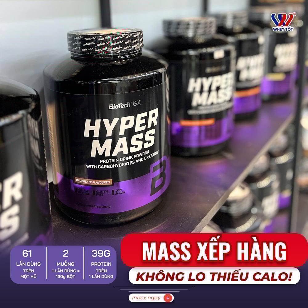 BioTech USA Hyper Mass 2.27kg (34 Servings) | Hỗ Trợ Cân Nặng