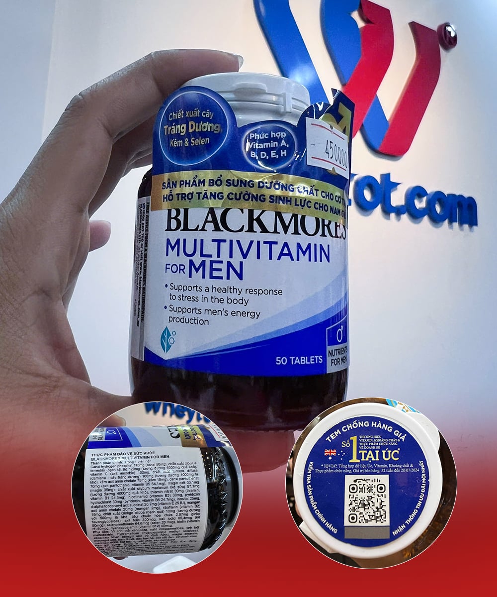 Blackmores Multivitamin For Men 50 Viên | Hỗ Trợ Sinh Lý Nam