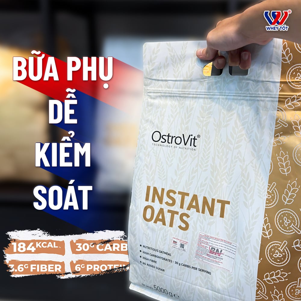 OstroVit Instant Oat Flakes 100 Lần Dùng | Bột Yến Mạch Uống Liền