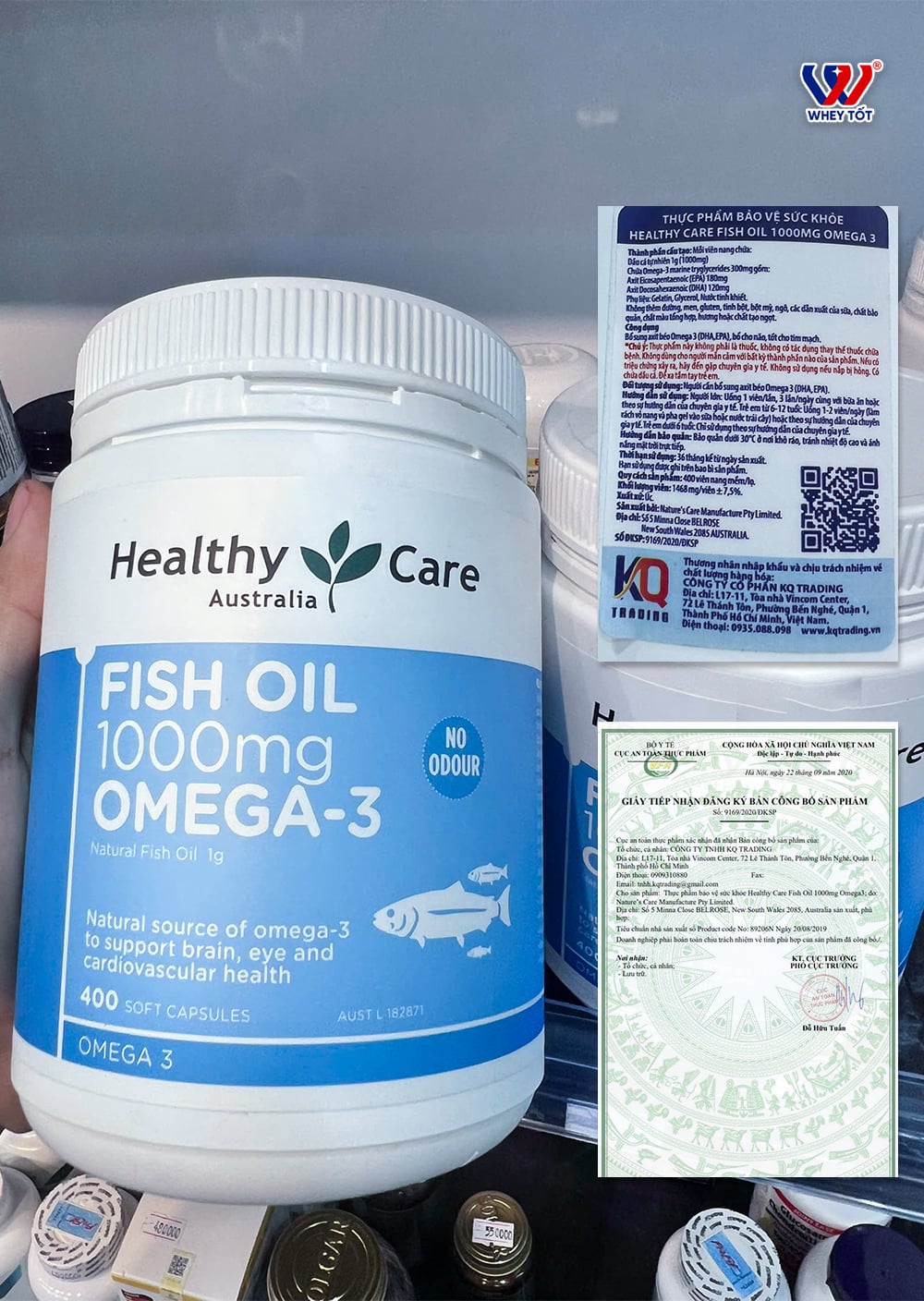 Healthy Care Viên Uống Dầu Cá Omega 3 Fish Oil 1000mg Hỗ Trợ Mắt Sáng, Tốt Cho Tim Mạch