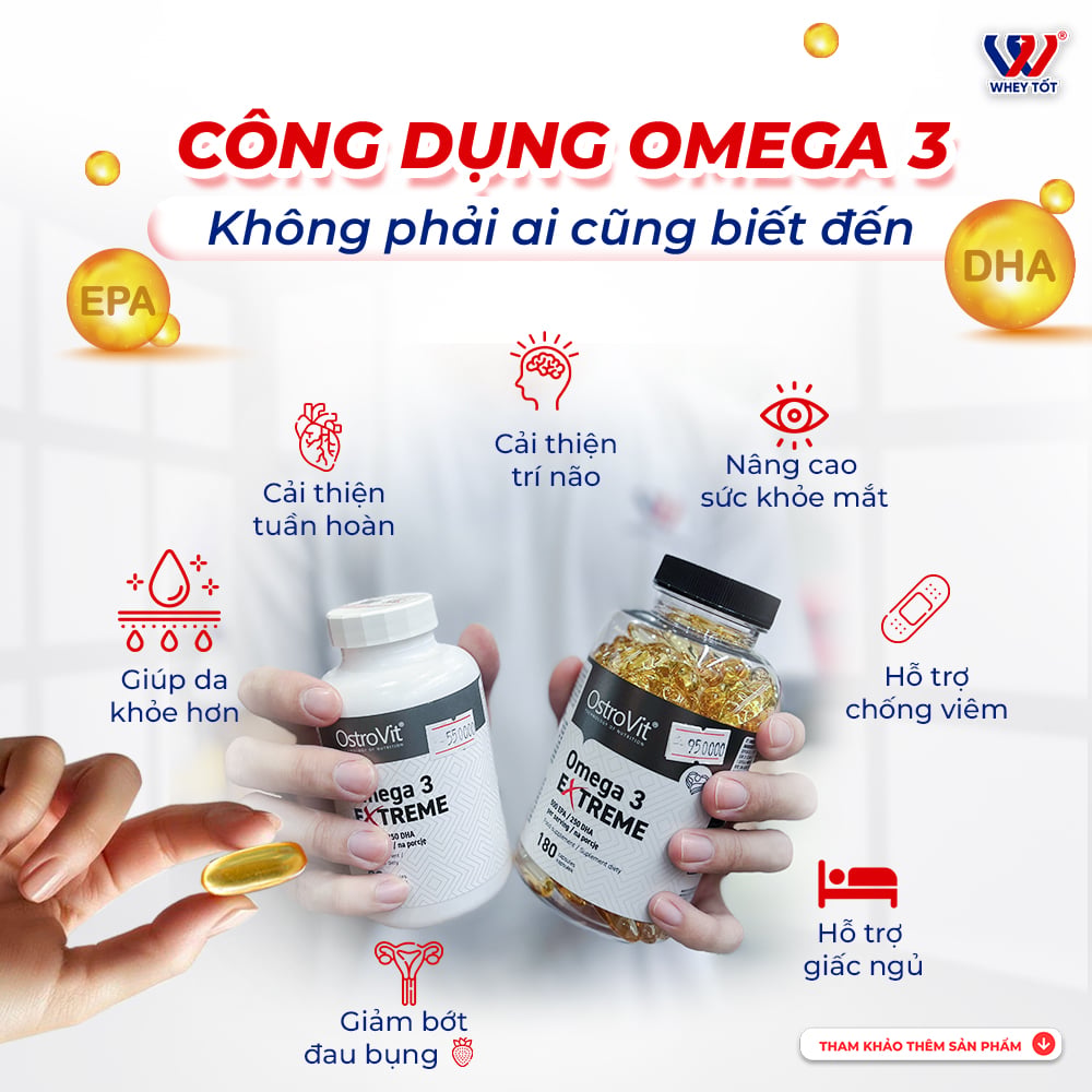Ostrovit Dầu Cá Omega 3 Extreme 90 Viên - EPA/DHA Hàm Lượng Cao