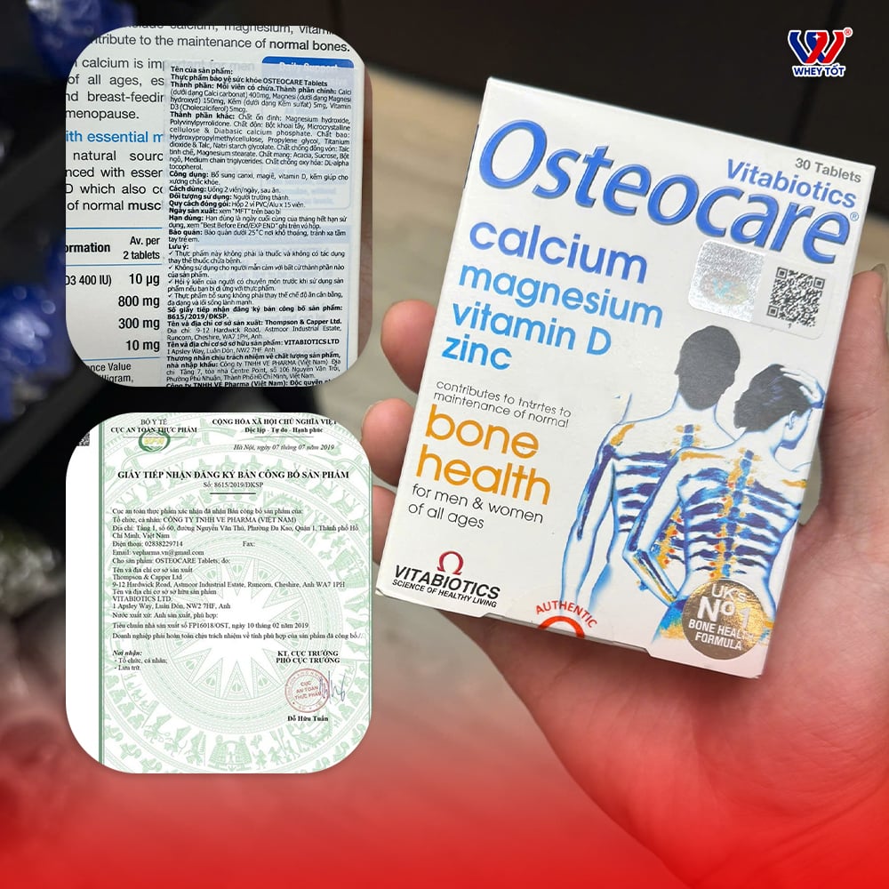Osteocare - Bổ sung Canxi, Magie, Kẽm và Vitamin D-1