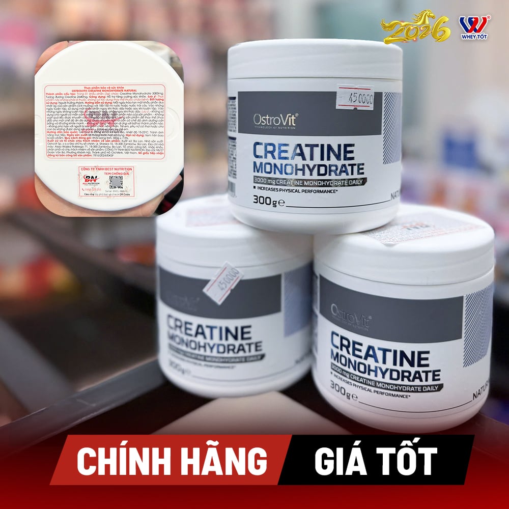 OstroVit Creatine Monohydrate 300G (60 Servings)