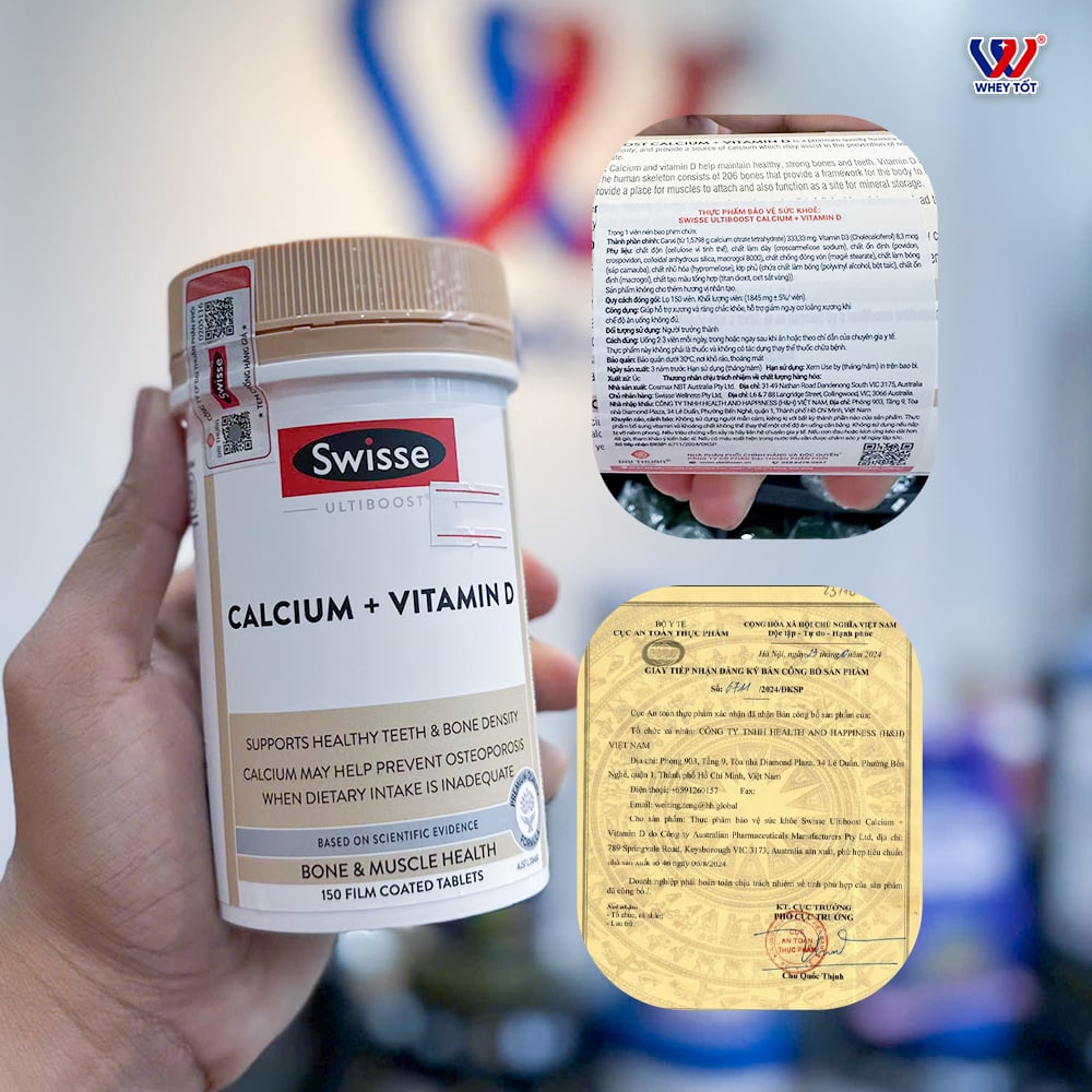 Swisse Calcium + D3 150 viên