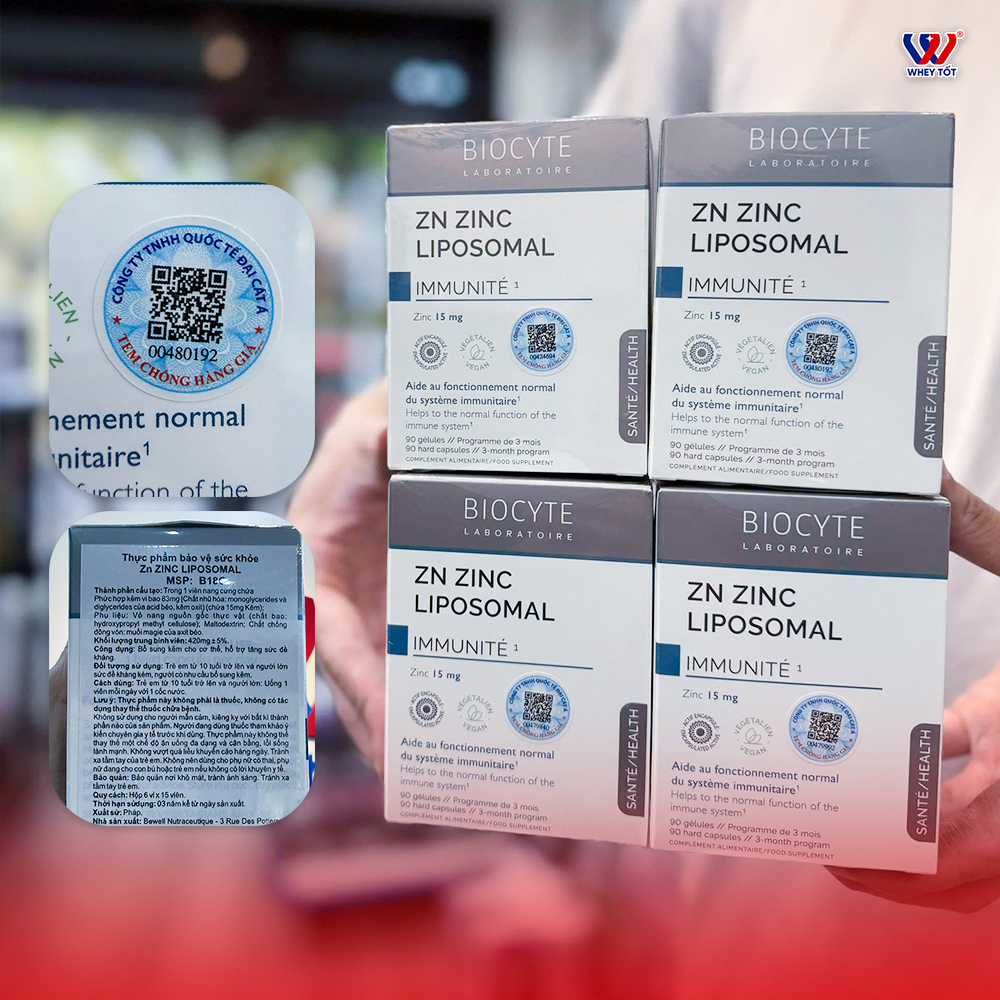 Biocyte Zn Zinc Liposomal | Bổ Sung Kẽm, Chính Hãng Pháp