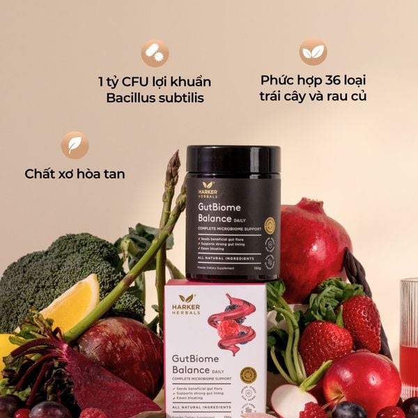 Bột men vi sinh Gutbiome Balance Harker Herbals