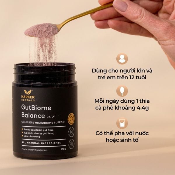 Bột men vi sinh Gutbiome Balance Harker Herbals