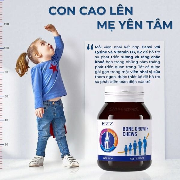 EZZ Bone Growth Chews Tăng Chiều Cao Cho Trẻ
