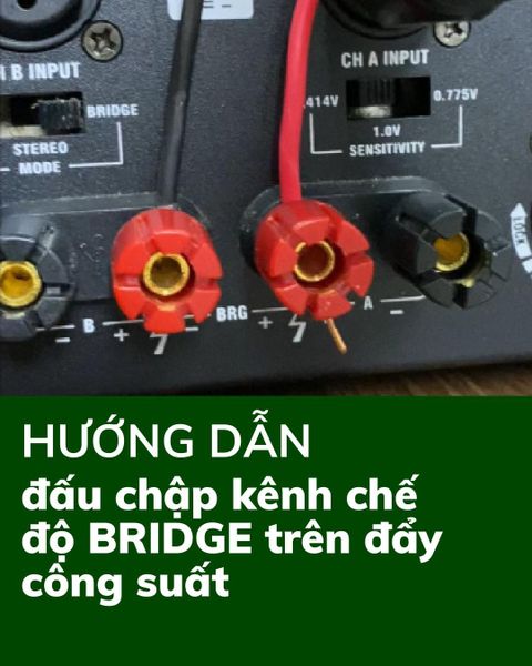 Cách đấu Sub hơi với chế độ Bridge trên đẩy công suất