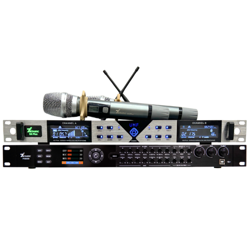 Giới thiệu Vang Số PX8000 & Micro G6 Plus – Âm Thanh Sống Động, Sóng Sạch, Cắm Mic Là Chất