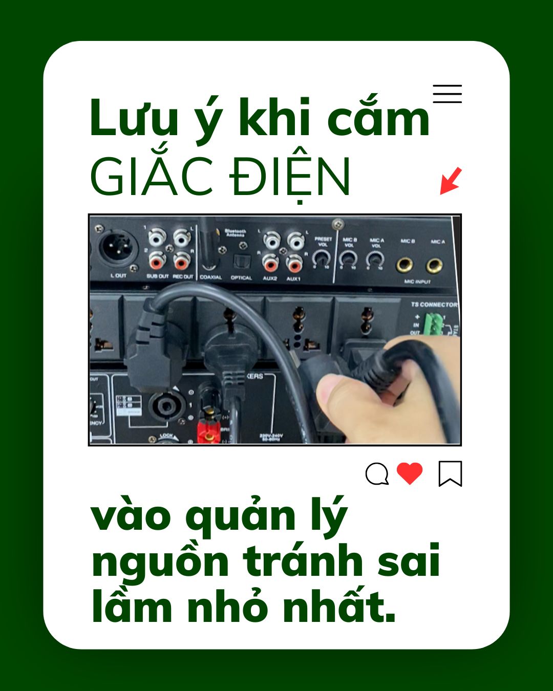 Lưu ý khi cắm giắc cắm điện vào quản lý nguồn – Tránh mất thời gian