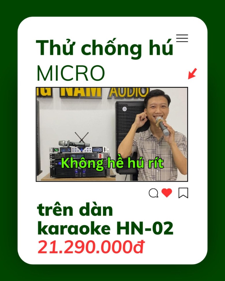 Thử nghiệm độ chống hú của dàn karaoke HN-02 cực ấn tượng