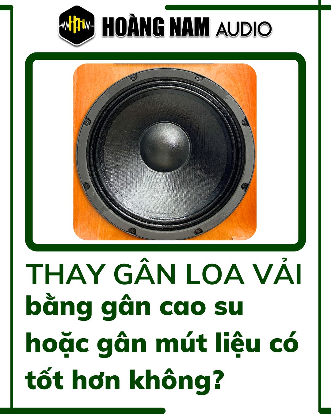 Loa gân vải có nên thay bằng gân cao su hoặc gân mút không?