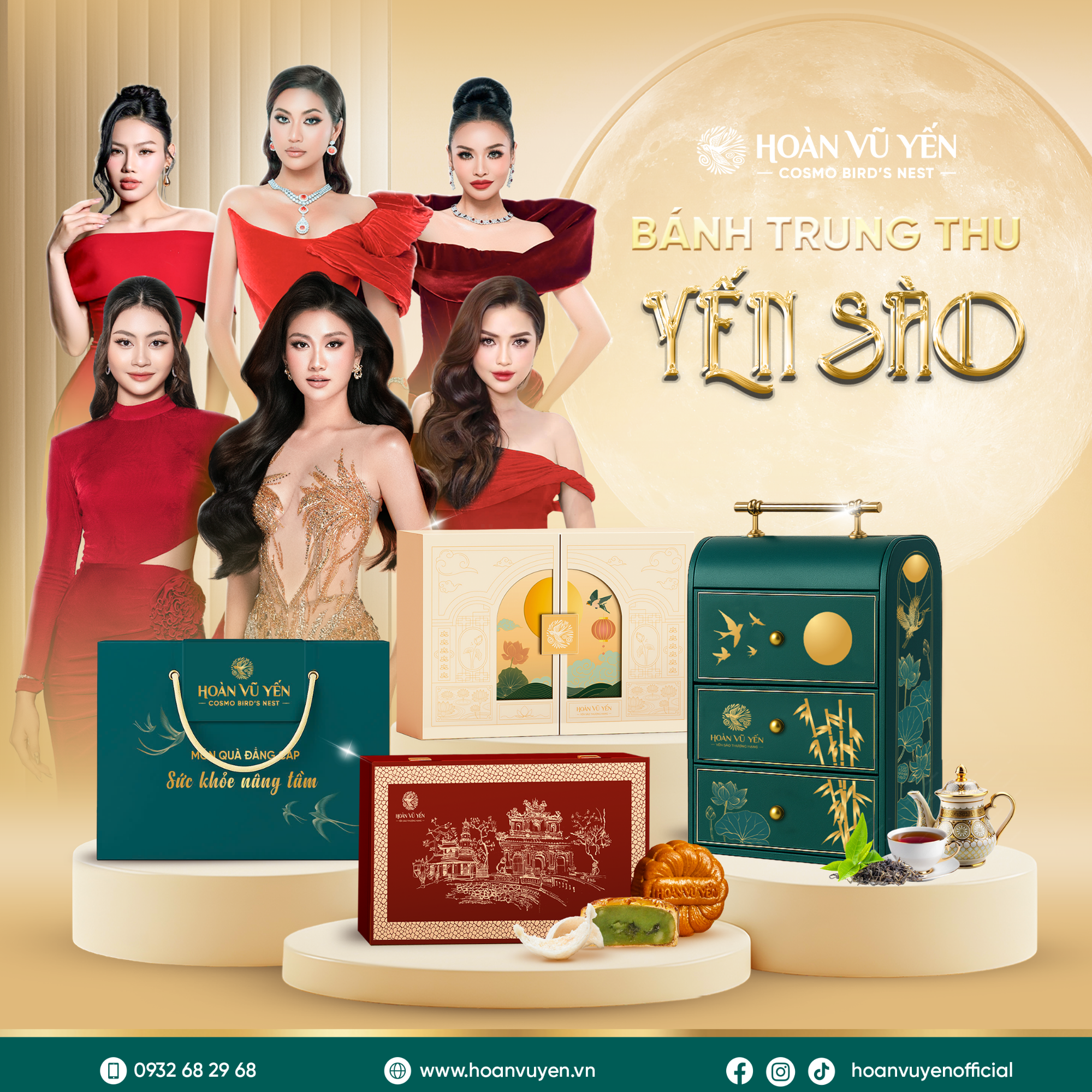 BÁNH TRUNG THU YẾN SÀO THƯỢNG HẠNG - BST AN NGUYỆT YẾN