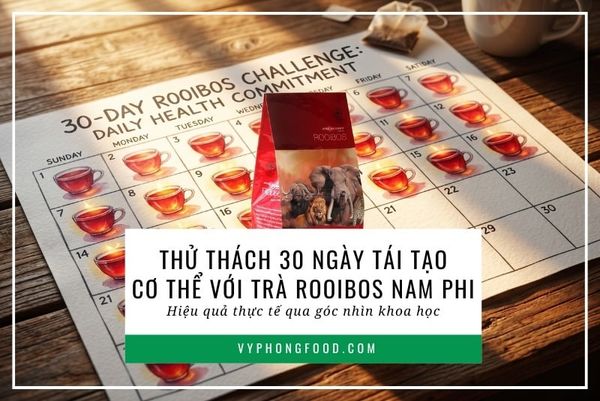 Thử thách 30 ngày tái tạo cơ thể với trà rooibos Nam Phi: Hiệu quả thực tế qua góc nhìn khoa học.