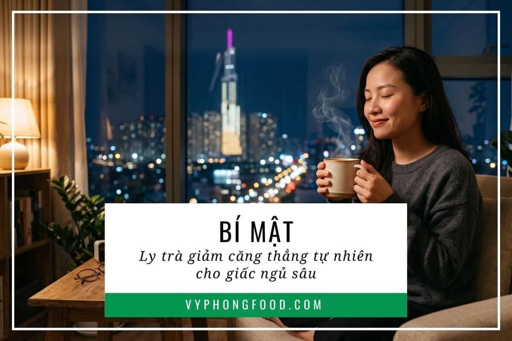 Bí mật ly trà giảm căng thẳng tự nhiên cho giấc ngủ sâu