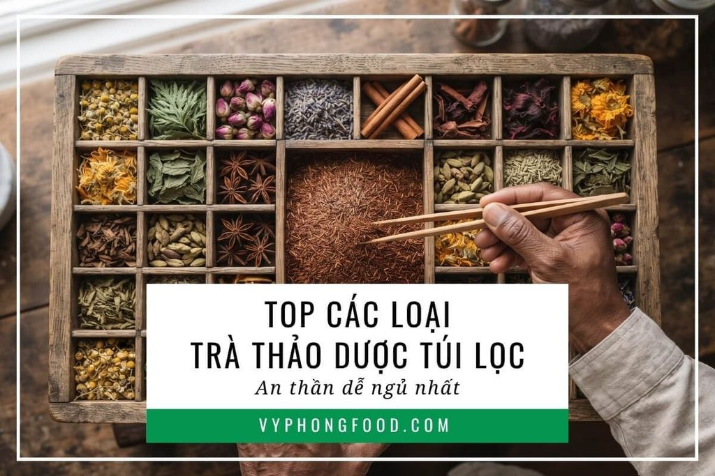 Top các loại trà thảo dược túi lọc an thần dễ ngủ nhất