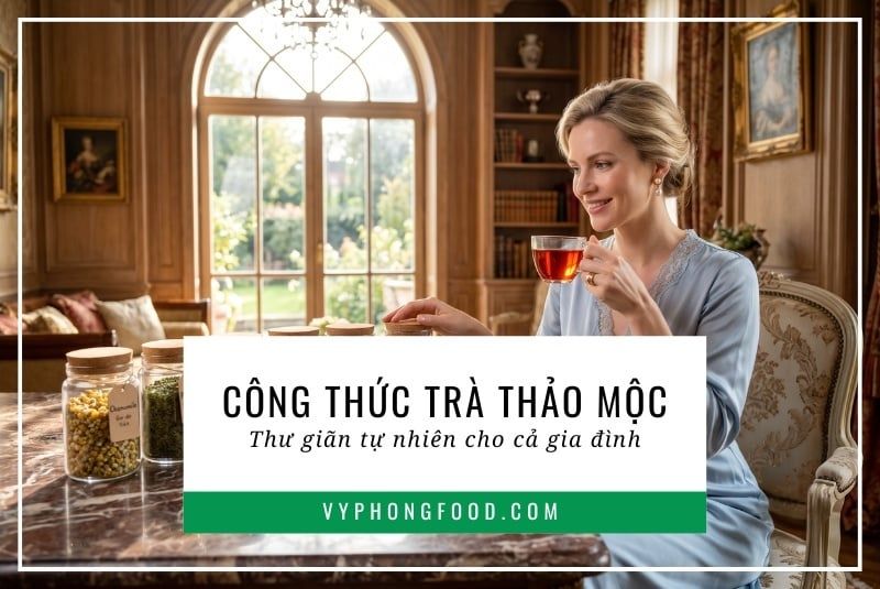 Công thức trà thảo mộc thư giãn tự nhiên cho cả gia đình.
