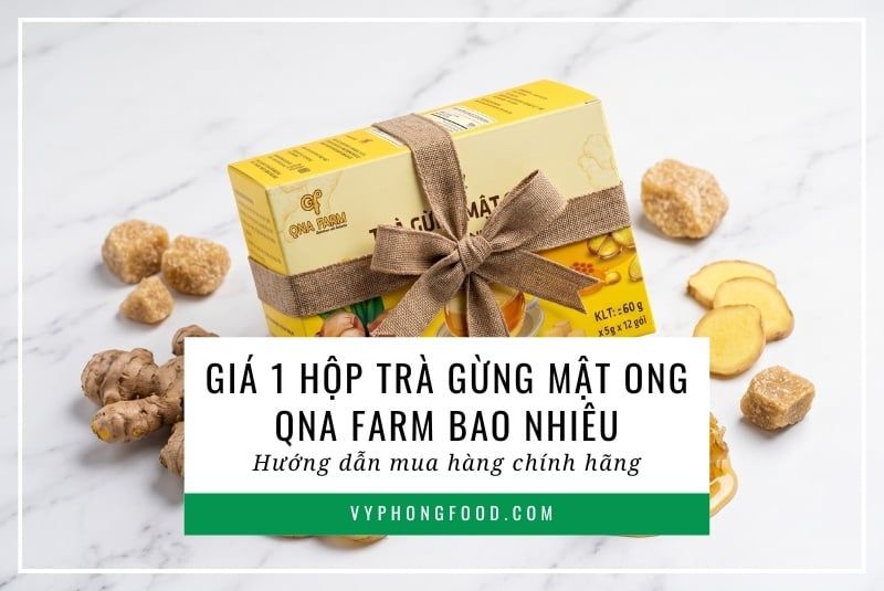 Giá 1 hộp trà gừng mật ong QNA Farm 60g là bao nhiêu? Hướng dẫn mua hàng chính hãng.