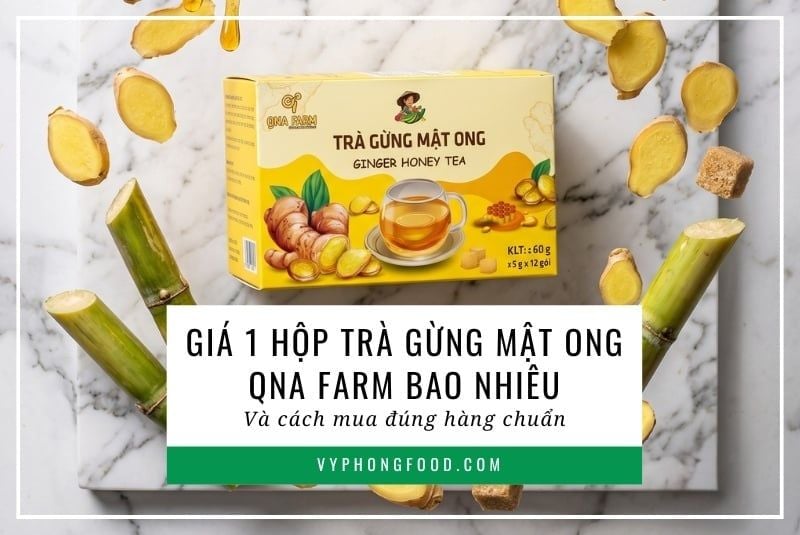 Giá 1 hộp trà gừng QNA Farm bao nhiêu? Mua ở đâu chính hãng?