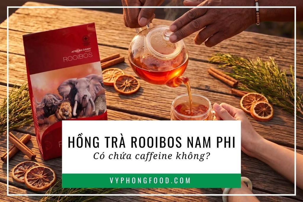 Hồng trà rooibos Nam Phi có chứa caffeine không?