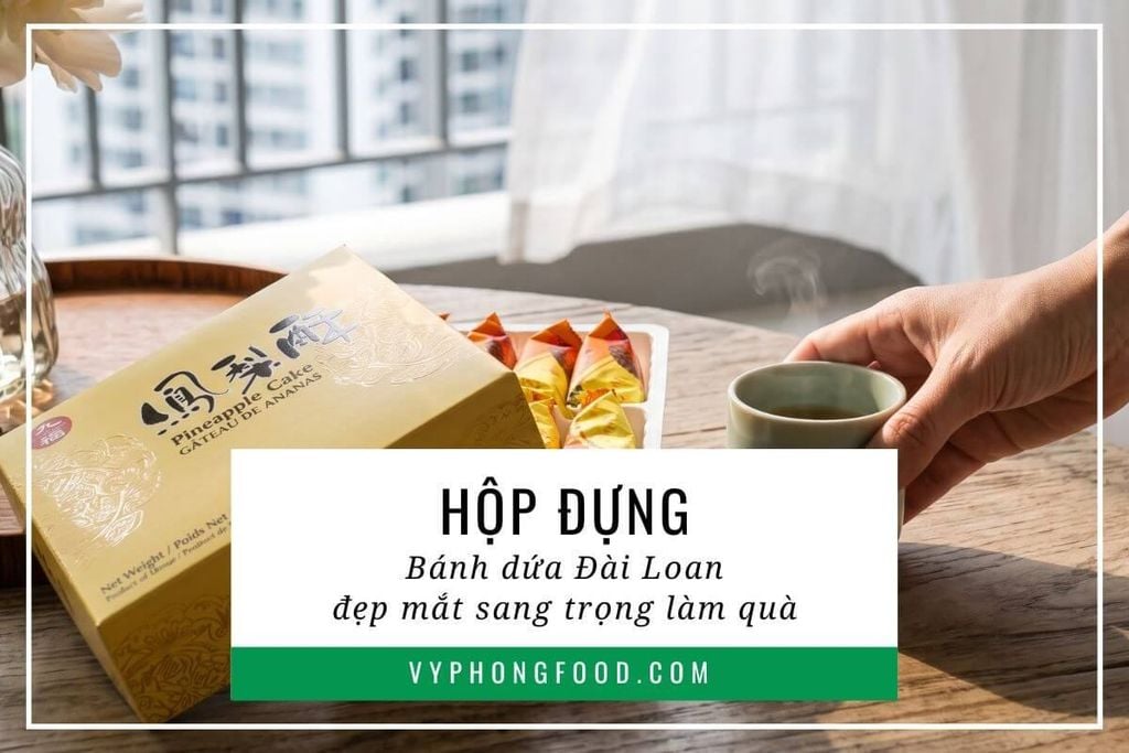 Hộp đựng bánh dứa Đài Loan đẹp mắt sang trọng làm quà