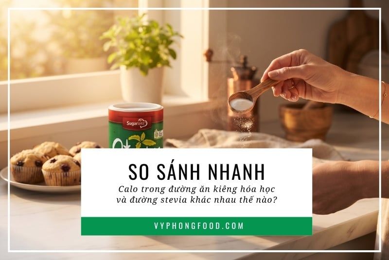 So sánh nhanh: Calo trong đường ăn kiêng hóa học và đường cỏ ngọt stevia khác nhau thế nào?