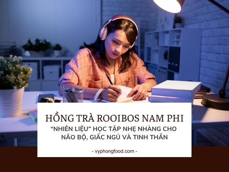 Hồng trà rooibos Nam Phi: “nhiên liệu” học tập nhẹ nhàng cho não bộ, giấc ngủ và tinh thần.