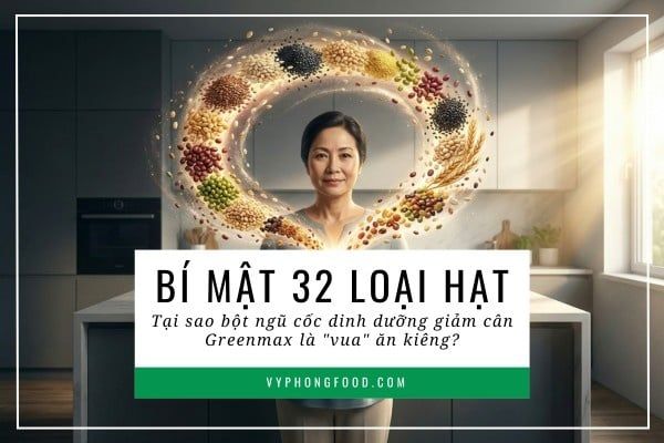 Bí mật 32 loại hạt: Tại sao bột ngũ cốc dinh dưỡng giảm cân Greenmax là 