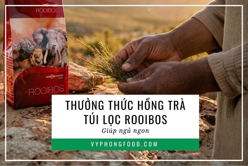 Thưởng thức hồng trà túi lọc rooibos giúp ngủ ngon.