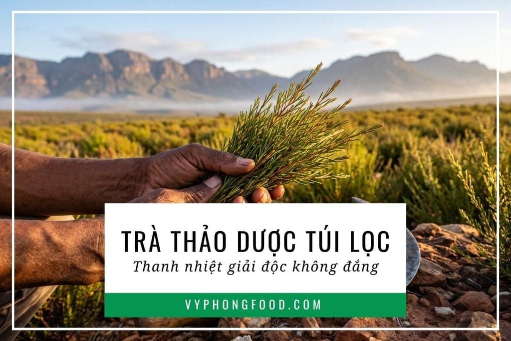 Trà thảo dược túi lọc thanh nhiệt giải độc không đắng.
