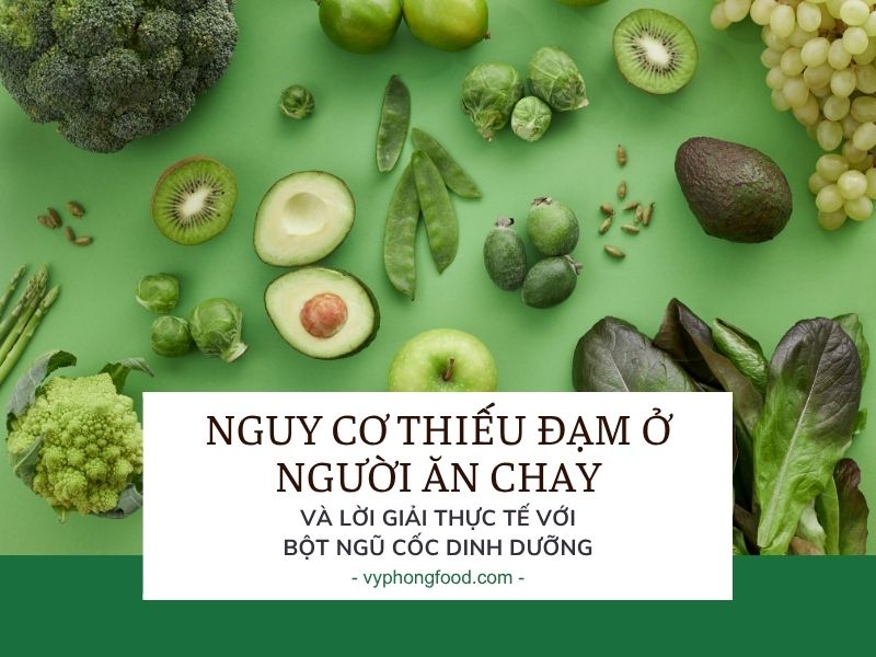 Nguy cơ thiếu đạm ở người ăn chay và lời giải thực tế với bột ngũ cốc dinh dưỡng.