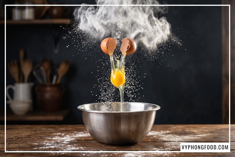 Lon Đường cỏ ngọt Sugarless dạng lon 350g chính hãng của Vy Phong Food đặt trên bàn gỗ sồi cạnh khay bánh bông lan vàng ươm vừa nướng xong, giải đáp cho người tiêu dùng câu hỏi nên mua đường cỏ ngọt stevia ở đâu để làm bánh 0 calo chịu nhiệt tốt và không bị đắng hậu.