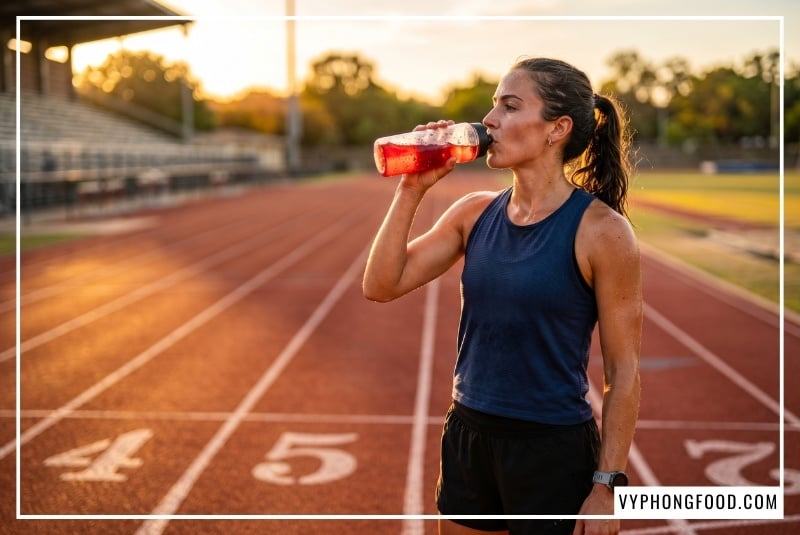 Vận động viên uống trà rooibos Nam Phi bù khoáng tự nhiên sau khi tập luyện cường độ cao. Đây là giải pháp hydrat hóa thay thế nước điện giải công nghiệp, giúp phục hồi cơ bắp, giảm đau nhức và cung cấp chất chống oxy hóa hoàn toàn không chứa caffeine.