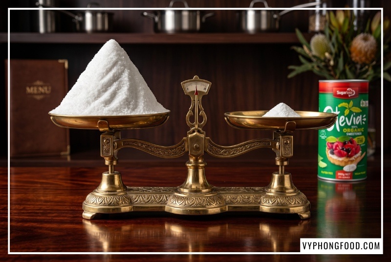 Hình ảnh minh họa cho bài viết chuyên sâu đánh giá đường cỏ ngọt stevia có tốt không và cây cỏ ngọt có tác dụng gì đối với sức khỏe. Nội dung khẳng định chất lượng của đường hữu cơ Sugarless nhập khẩu Úc với công thức khử đắng độc quyền từ Reb-A 99% và Erythritol. Sản phẩm đạt tiêu chuẩn 3 Không (Không Aspartame, Không Gluten, Không biến đổi gen), an toàn tuyệt đối cho người tiểu đường, người ăn kiêng và bảo vệ hệ vi sinh đường ruột bền vững.