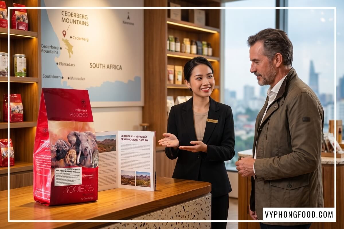 Tư vấn tại địa chỉ bán trà rooibos túi lọc tại TP.HCM trên đường Sư Vạn Hạnh, phường Vườn Lài.