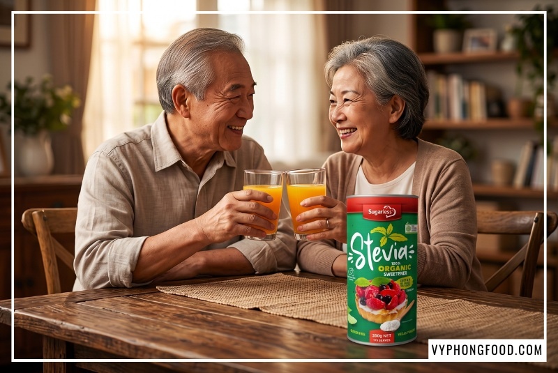 Ảnh minh họa cho bài viết calo trong đường ăn kiêng Stevia có ảnh hưởng đường huyết không?