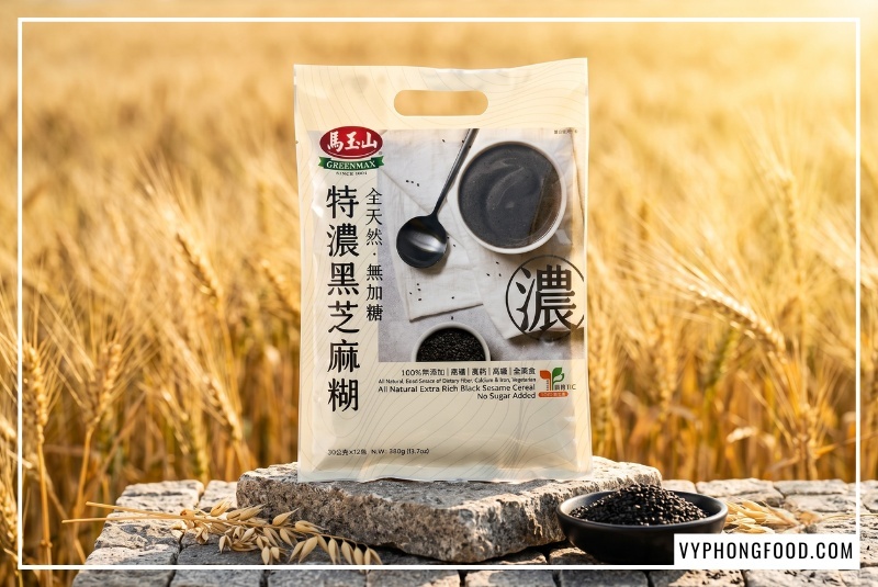 Bột ngũ cốc mè đen không đường Greenmax Đài Loan bùi béo tự nhiên hỗ trợ chống lão hóa da tóc và giảm cân. Tìm kiếm địa chỉ ngũ cốc đài loan chính hãng mua ở đâu chính ngạch tại vyphongfood.com.