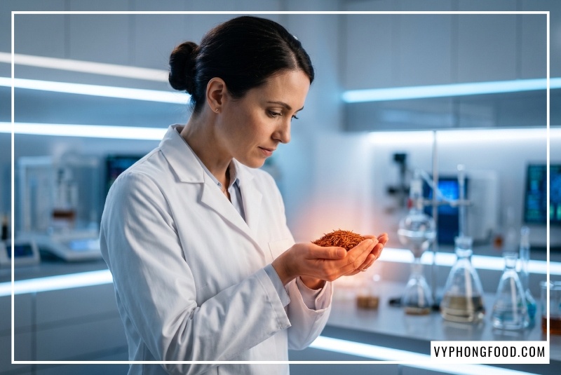 Đồ họa kết quả thử nghiệm lâm sàng của Giáo sư Jeanine Marnewick về tác động của trà rooibos Nam Phi giúp giảm 35% chỉ số Conjugated Dienes, 50% chỉ số Malondialdehydes, hạ cholesterol xấu LDL và tăng cholesterol tốt HDL sau 6 tuần sử dụng.