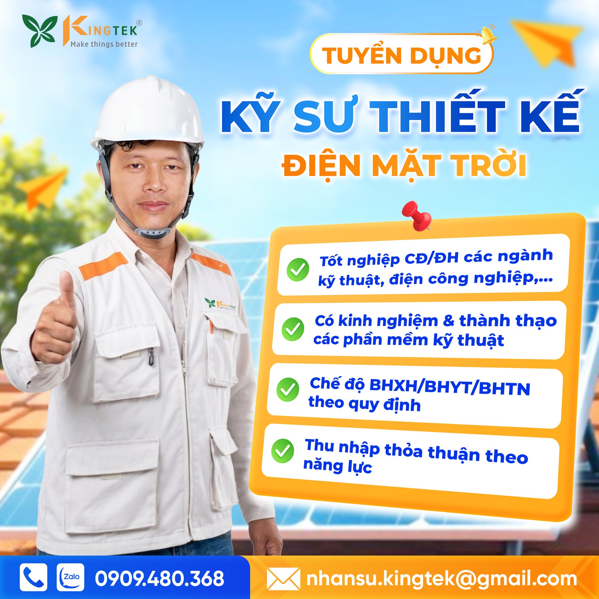 Kỹ sư thiết kế Điện mặt trời