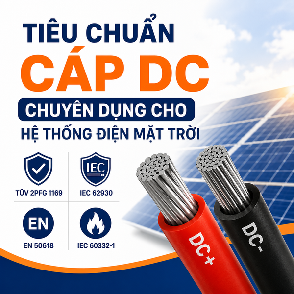 Tiêu chuẩn của cáp DC chuyên dụng cho hệ thống điện mặt trời