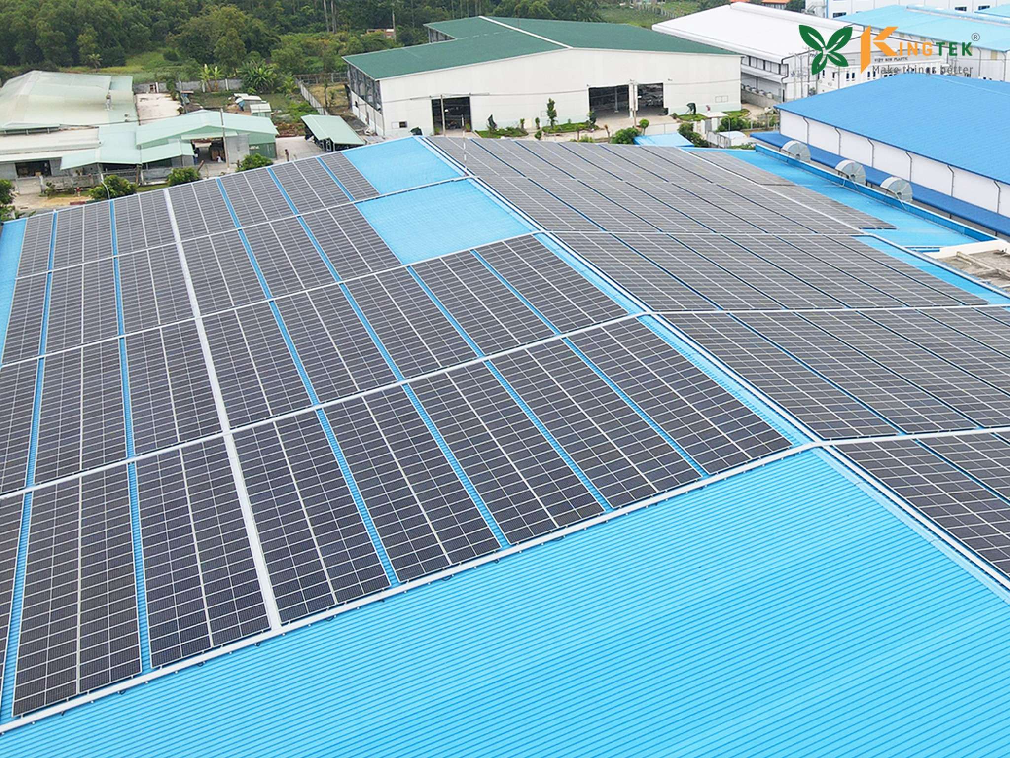 Hệ thống ĐMT 999 kWp nhà máy Sợi Việt Phú, Rạch Kiến, Tây Ninh