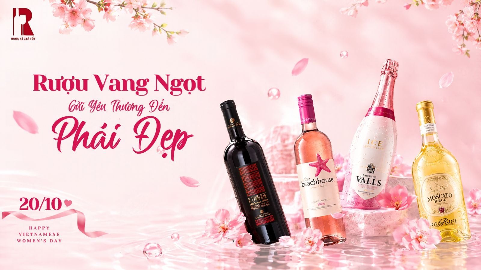 Rượu Vang Ngọt Gửi Yêu Thương Đến Phái Đẹp: Chương Trình Quà Tặng 20/10
