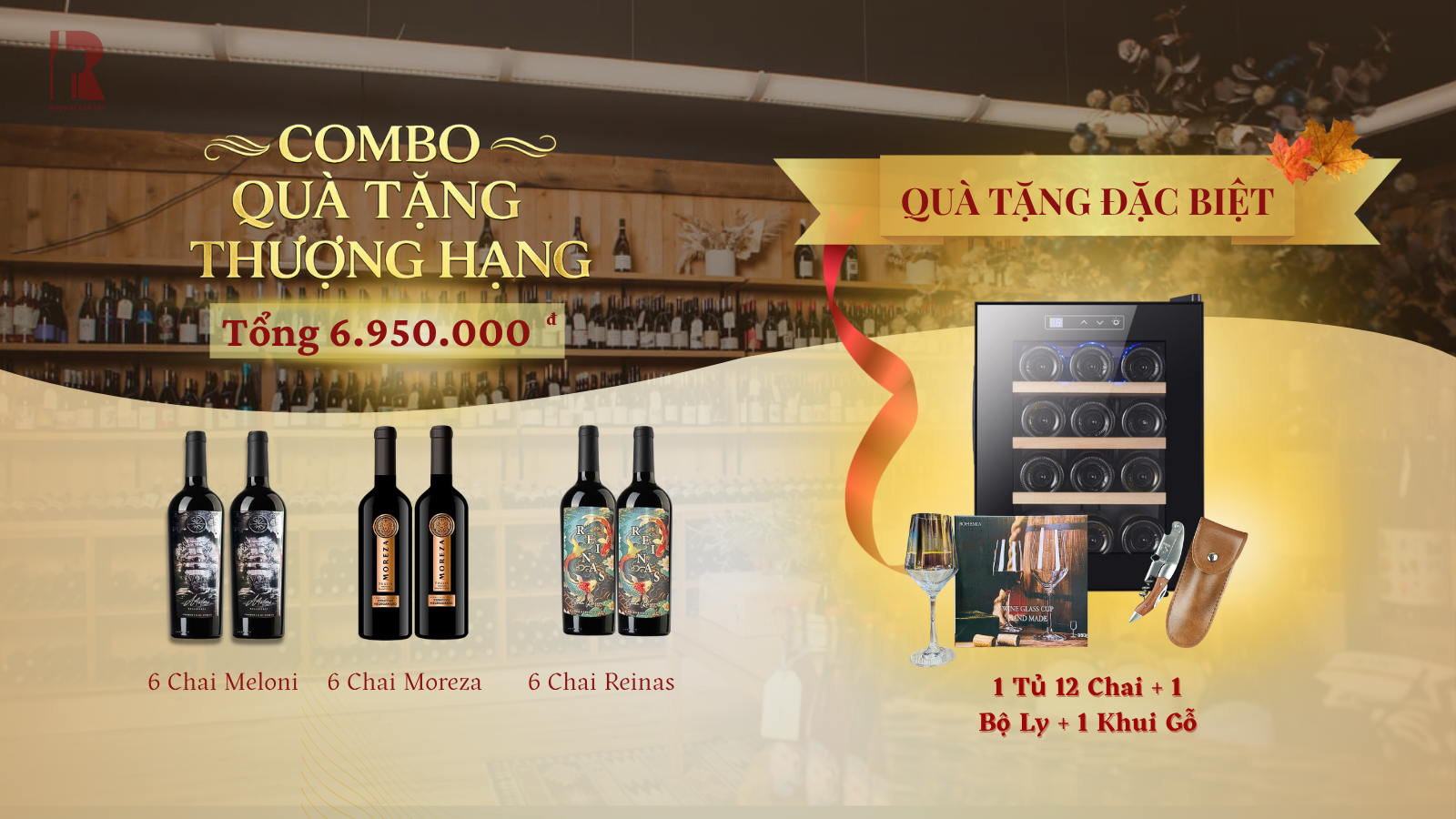 Combo 18 Chai Vang Ý – Chile Giá 6.950.000đ Tặng Tủ Rượu, Bộ Ly Và Khui Gỗ