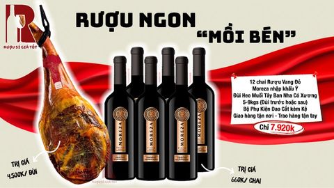 MUA 1 TẶNG 1 - THƯỞNG RƯỢU VANG CÙNG ĐÙI HEO MUỐI CAO CẤP