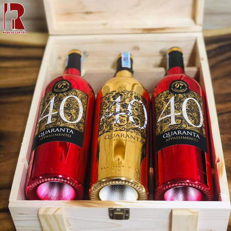 Rượu Vang Ý Đỏ 40 Appassimento Puglia IGP nhập khẩu chính hãng giá rẻ