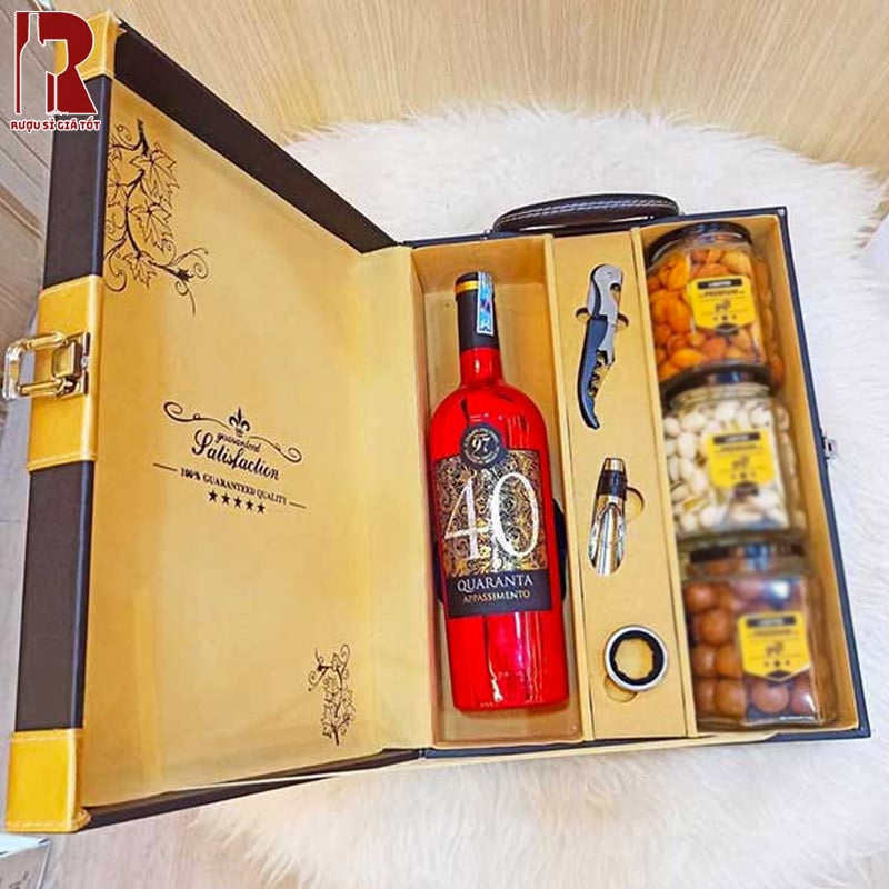 Rượu Vang Ý Đỏ 40 Appassimento Puglia IGP nhập khẩu chính hãng