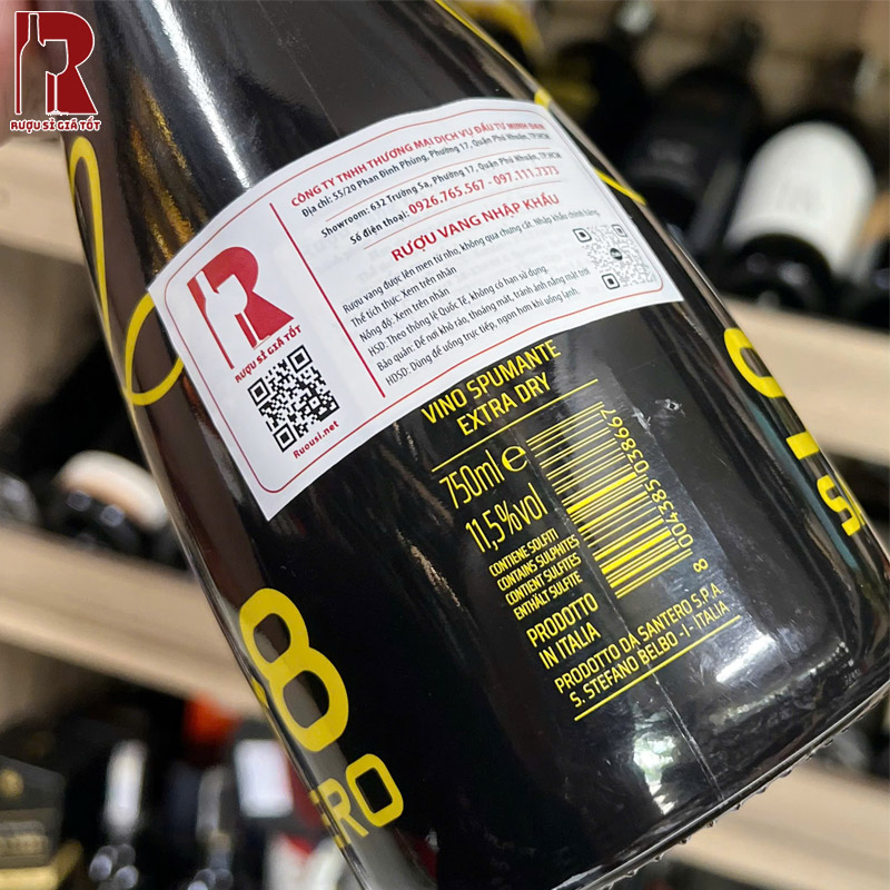 Rượu Vang Nổ 958 Santero Fluo Extra Dry nhập khẩu giá rẻ chính hãng