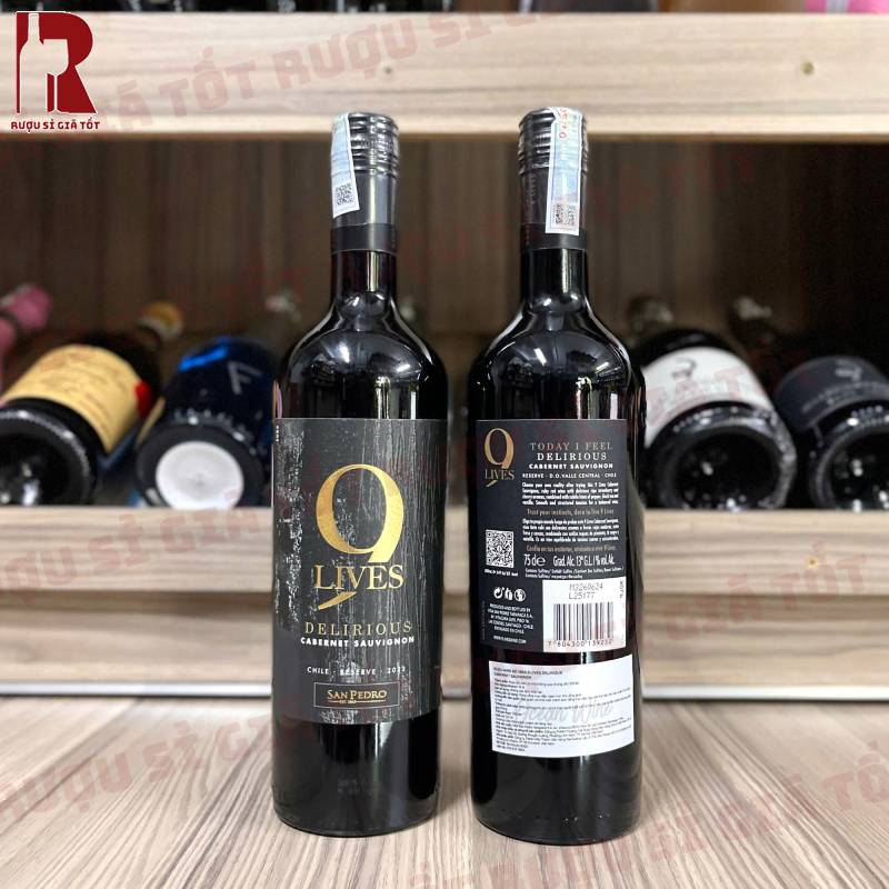 Rượu Vang Đỏ 9 Lives Delirious Cabernet Sauvignon
